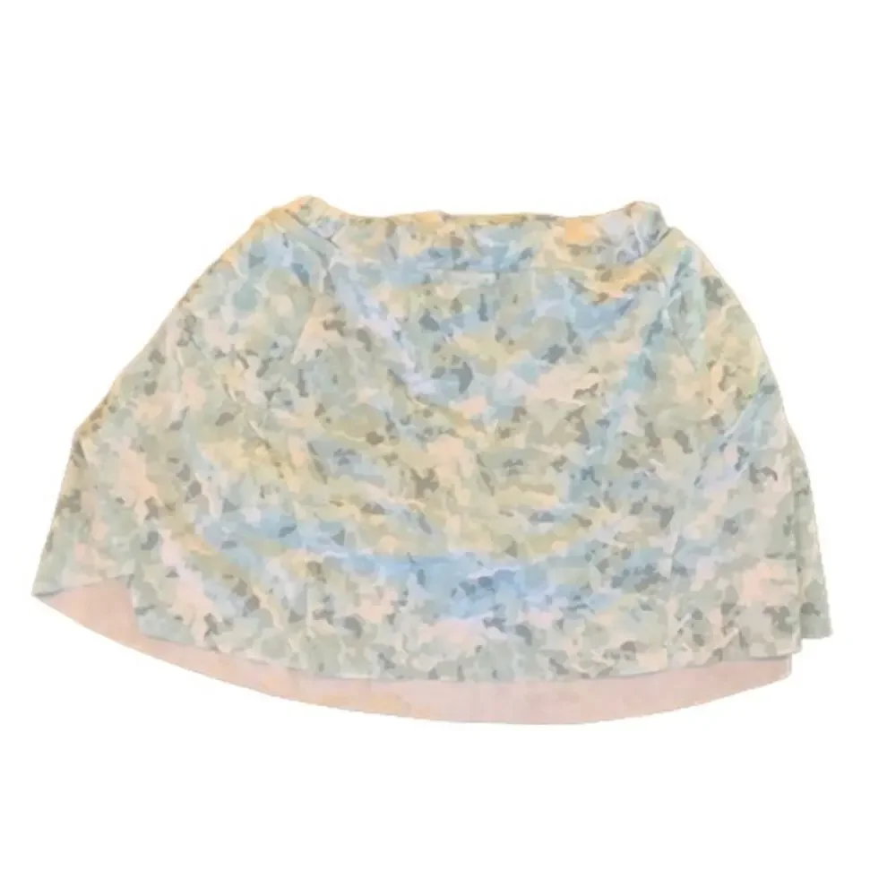Athleta Girl Game Point Skort Kids M 8-10 Blue Camo Athletic Tennis Skirt Pocket